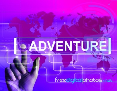 Adventure Map Displays International Or Internet Adventure And E… Stock Image