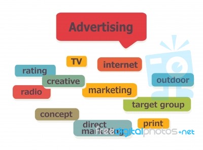 Advertising Word Graphic Stock Image