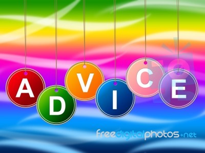 Advice Advisor Indicates Recommendations Advisory And Help Stock Image