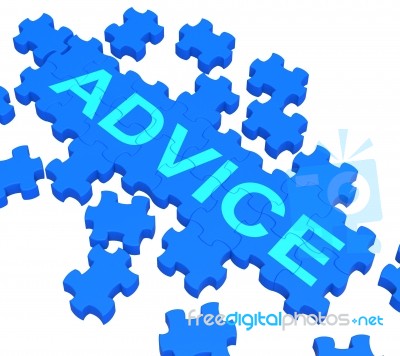 Advice Puzzle Showing Guidance And Support Stock Image