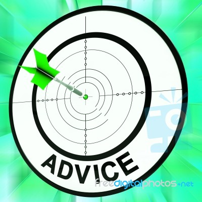 Advice Target Shows Information Faq And Assistance Stock Image
