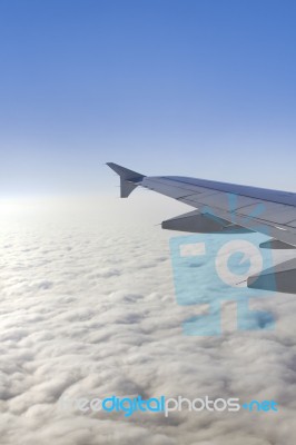Aerial View From The Airplane Stock Photo