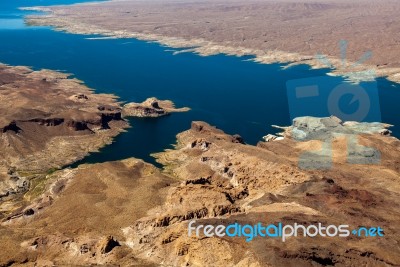 Aerial View Of Lake Mead Stock Photo Aerial View Of Lake Mead Stock Photo