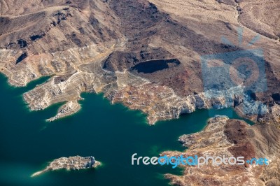 Aerial View Of Lake Mead Stock Photo Aerial View Of Lake Mead Stock Photo