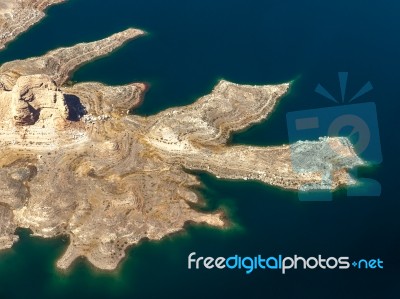 Aerial View Of Lake Mead Stock Photo