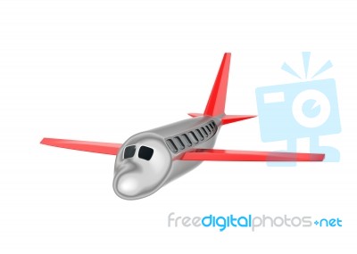 Aeroplane With Red Wings Stock Image