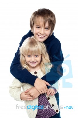 Affectionate Siblings Having Fun Together Stock Photo
