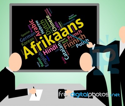 Afrikaans Language Means South Africa And Dialect Stock Image