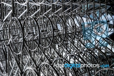 Ai Weiwei's New Forever Sculpture  Outside London's Gherkin Buil… Stock Photo