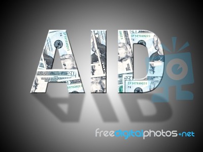 Aid Dollars Represents Answer Cash And Volunteer Stock Image