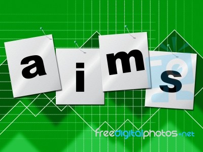 Aiming Aims Represents Objective Target And Goal Stock Image