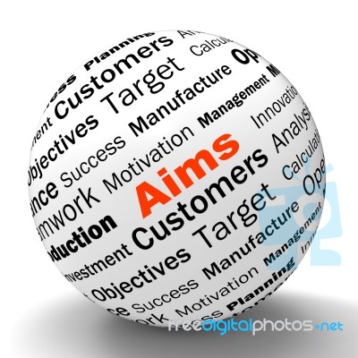 Aims Sphere Definition Means Business Goals And Objectives Stock Image