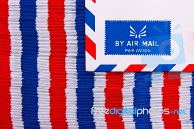 Air Mail Envelope Stock Photo