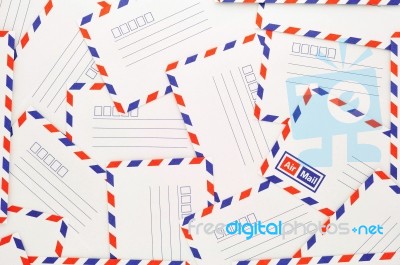 Air Mail Envelope Background Stock Photo