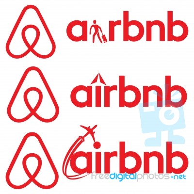 Airbnb Conceptual Logo Sign Stock Image