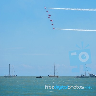 Airbourne Airshow At Eastbourne 2014 Stock Photo