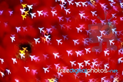 Airplane Background Bokeh Stock Image