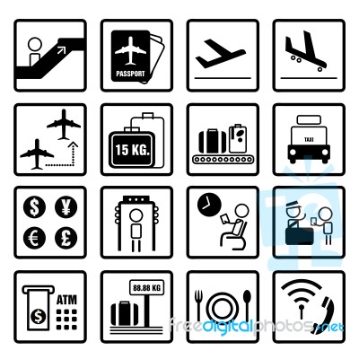 Airport Icon Design Stock Image