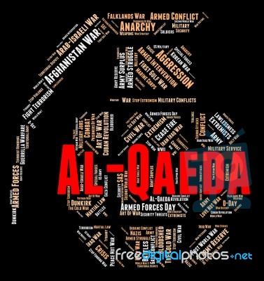 Al-qaeda Word Indicates Freedom Fighter And Al-qaida Stock Image