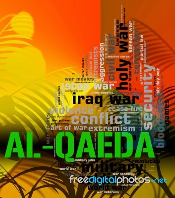Al-qaeda Word Represents Freedom Fighters And Anarchist Stock Image