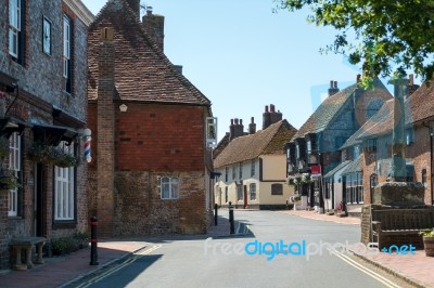 Alfriston, Sussex/uk - July 23 : View Of The High Street In Alfr… Stock Photo