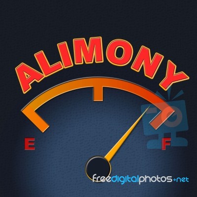 Alimony Gauge Shows Divorced Indicator And Divorce Stock Image