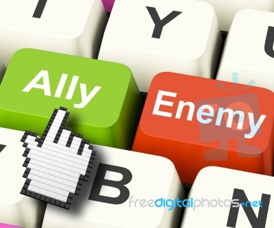 Ally Friend Computer Mean Partnership And Help Stock Image