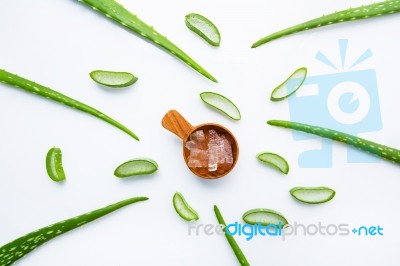 Aloe Vera On White Background Stock Photo Aloe Vera On White Background Stock Photo