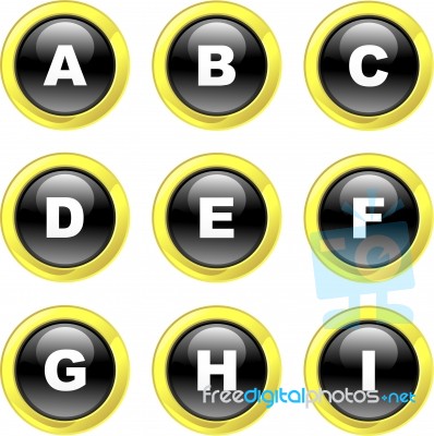 Alphabet Icons Stock Image