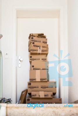 Amazon.com Delivery Stock Photo