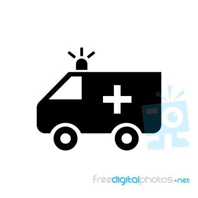 Ambulance Alert Icon  Illustration On White Backgrou Stock Image
