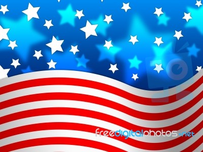 Amercian Flag Background Means Stripes And Stars
 Stock Image