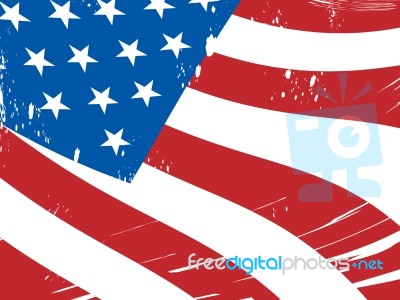 American Flag Background Means Freedom Government And Military Stock Image