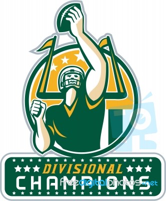 American Football Division Champions Retro Stock Image