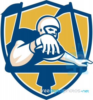 American Football Receiver Scoring Touchdown Goalpost Stock Image