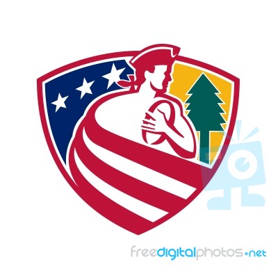 American Patriot Rugby Shield Stock Image