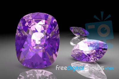 Amethyst (high Resolution 3d Image) Stock Image