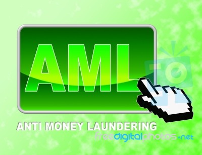 Aml Button Represents Anti Money Laundering And Website Stock Image