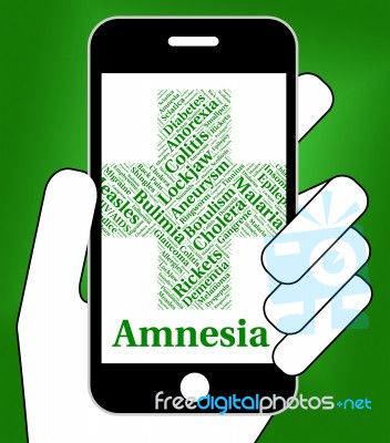 Amnesia Illness Represents Loss Of Memory And Affliction Stock Image