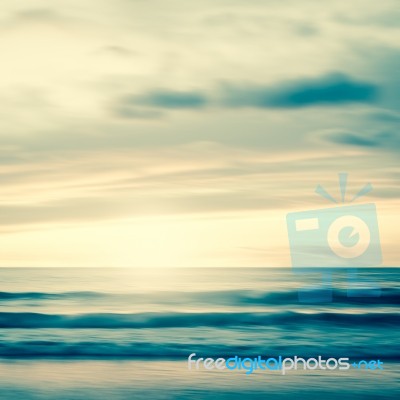 An Abstract Seascape With Blurred Panning Motion Stock Photo