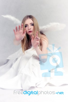 An Angel Touch Stock Photo