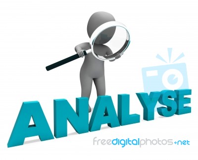 Analyse Character Shows Investigation Analysis Or Analyzing Stock Image