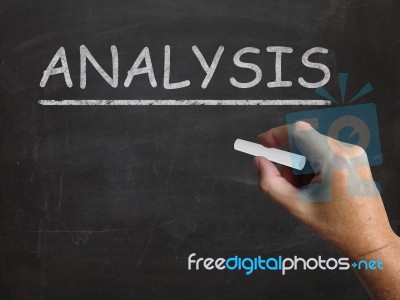 Analysis Blackboard Shows Evaluating And Interpreting Informatio… Stock Image