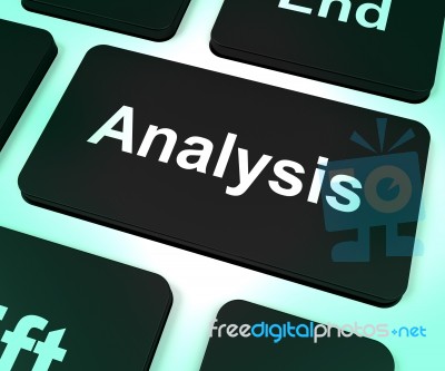 Analysis Computer Key Showing Checking And Examining Stock Image