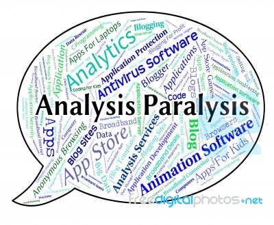 Analysis Paralysis Shows Data Analytics And Numbness Stock Image