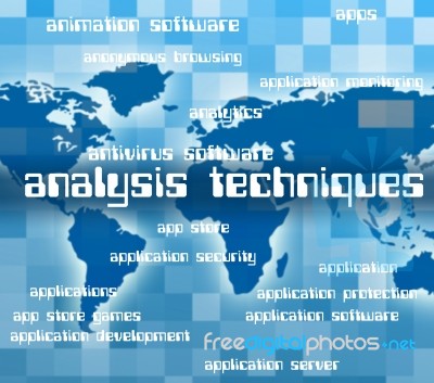 Analysis Techniques Represents Data Analytics And Mo Stock Image