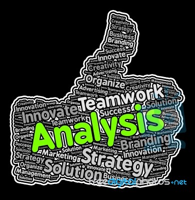 Analysis Thumbs Up Means Data Analytics And Analyse Stock Image