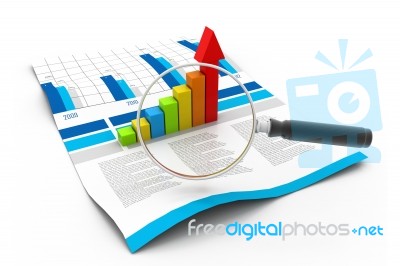 Analyzing Business Chart Stock Image