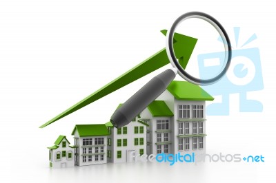 Analyzing The Housing Market Graph Stock Image