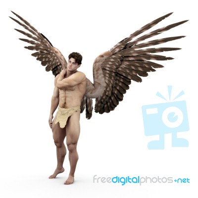 Angel Man Standing Stock Image